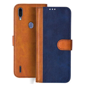 Lava Z71 flip cover | Z71 flip cover | Blue, Brown Design