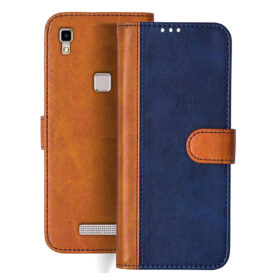 Lava Z80 flip cover | Z80 flip cover | Blue, Brown Design