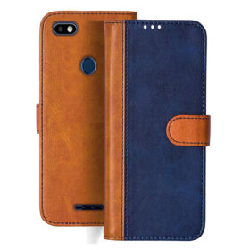 Lava Z91 flip cover | Z91 flip cover | Blue, Brown Design