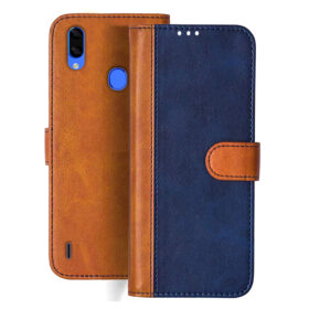 Lava Z93 flip cover | Z93 flip cover | Blue, Brown Design