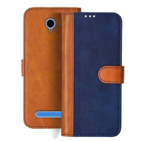 LePhone W12 flip cover | W12 flip cover | Blue, Brown Design