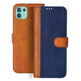 Moto Edge 20 Fusion flip cover | Moto Edge 20 Fusion flip cover | Blue, Brown Design