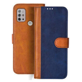 Moto G10 flip cover | Moto G10 flip cover | Blue, Brown Design