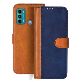 Moto G40 flip cover | Moto G40 flip cover | Blue, Brown Design