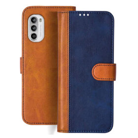 Moto G52 flip cover | Moto G52 flip cover | Blue, Brown Design