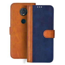 Moto G6 Play flip cover | XT1922-1 flip cover | Blue, Brown Design