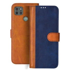 Moto G9 Power flip cover | XT2091-3 flip cover | Blue, Brown Design