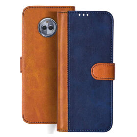 Moto X4 flip cover | XT1900-1 flip cover | Blue, Brown Design