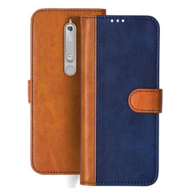 Nokia 6.1 flip cover | TA-1043 flip cover | Blue, Brown Design