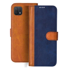 OPPO A16E flip cover | CPH2421 flip cover | Blue, Brown Design