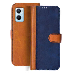 OPPO A76 flip cover | CPH2375 flip cover | Blue, Brown Design