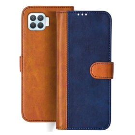 OPPO F17 PRO flip cover | CPH2119 flip cover | Blue, Brown Design