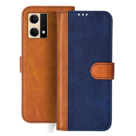 OPPO F21 PRO flip cover | CPH2363 flip cover | Blue, Brown Design
