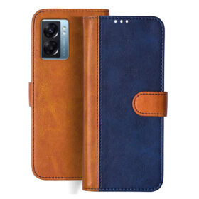 OPPO K10 5G flip cover | CPH2337 flip cover | Blue, Brown Design