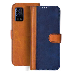 Oppo A55 4G flip cover | CPH2325 flip cover | Blue, Brown Design