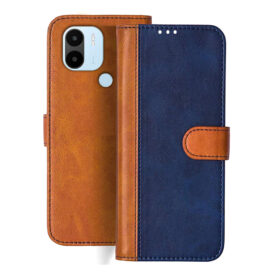 Redmi A1 Plus flip cover | 220733SFG flip cover | Blue, Brown Design