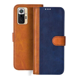 Redmi Note 10 Pro max flip cover | M2101K6I flip cover | Blue, Brown Design