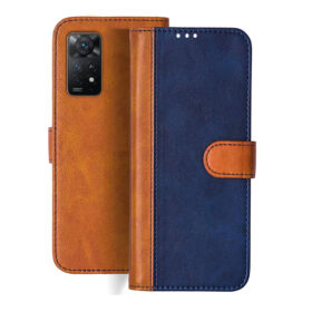 Redmi Note 11s flip cover | 2201117SG flip cover | Blue, Brown Design