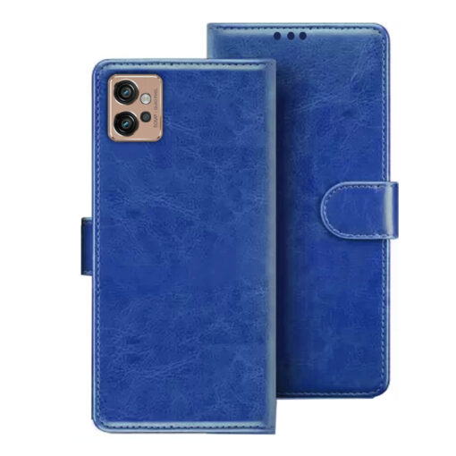 Moto G32 flip cover | Moto PAUU0015IN flip cover | Blue