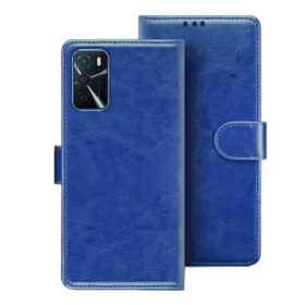 Oppo A16s flip cover | Oppo CPH2271 flip cover | Blue