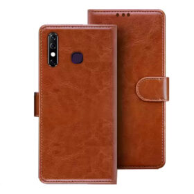 Infinix Hot 8 flip cover | infinix X650C flip cover | Brown