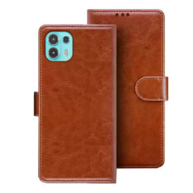 Moto Edge 20 Fusion flip cover | Moto PARF0010IN flip cover | Brown