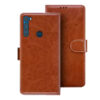 Moto One Fusion Plus flip cover | Moto PAKF0002IN flip cover | Brown
