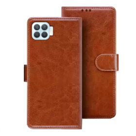 Oppo F17 Pro flip cover | Oppo CPH2119 flip cover | Brown