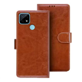 Realme C21 flip cover | Realme RMX3201 flip cover | Brown