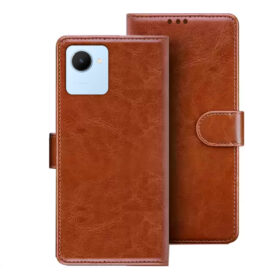 Realme C30 flip cover | Realme RMX3581 flip cover | Brown