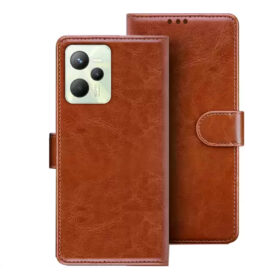Realme C35 flip cover | Realme RMX3511 flip cover | Brown