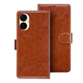 Tecno Camon 19 Neo flip cover | Tecno CH6i flip cover | Brown