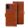 Tecno Spark 6 Air flip cover | Tecno KE6 flip cover | Brown