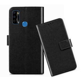 Infinix Smart 4 Plus flip cover / Infinix X680D flip cover / Black