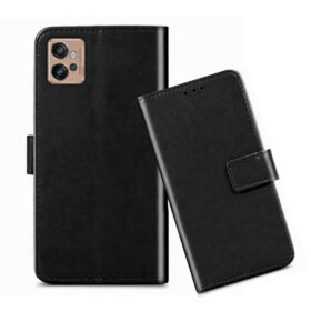 Moto G32 flip cover / Moto G32 flip cover / PAUU0015IN flip cover / Black
