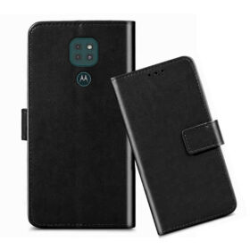 Moto G9 flip cover / Moto G9 flip cover / PAKK0024IN flip cover / Black
