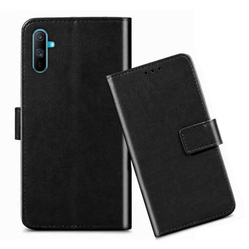 Realme C3i flip cover / RMX2027, RMX2020 flip cover / Black