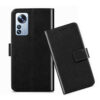 Redmi 12 Pro flip cover / 2201122G flip cover / Xiaomi 12 Pro 5G flip cover / Black