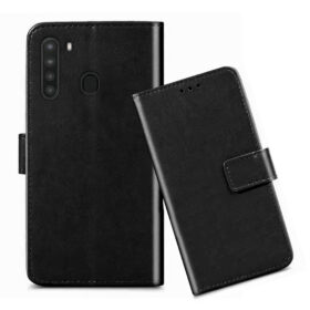 Samsung A21 flip cover / SM-A215U flip cover / Black