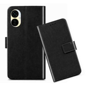 Tecno Camon 19 Neo flip cover / Tecno CH6i flip cover / Black