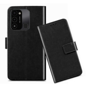 Tecno Spark 9 flip cover / KG5P flip cover / Black