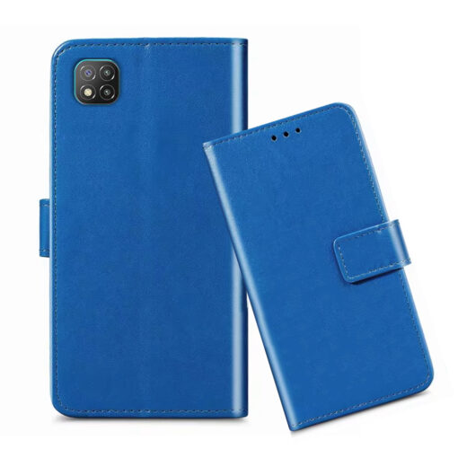 Poco C3 flip cover / M2006C3MII flip cover / MZB07RIIN flip cover / Blue