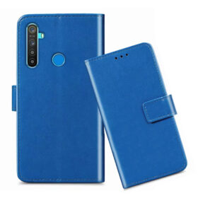 Realme 5i flip cover / RMX2030 flip cover / Blue
