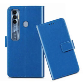 Tecno Spark 7 Pro flip cover / Tecno KF8 flip cover / Blue