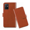 Iqoo Z6 5G flip cover / IQOO I2127 flip cover / Brown