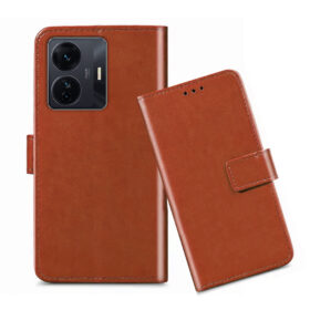 Iqoo Z6 Pro 5G flip cover / 12126 flip cover / Brown