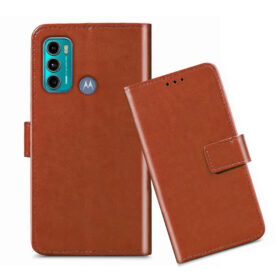 Moto G40 flip cover / Moto G40 flip cover / Brown