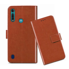 Moto G8 Power Lite flip cover / XT2055-2 flip cover / PAJC0009IN flip cover / Brown