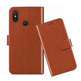 Moto One Power flip cover / P30 Note flip cover / XT1942-2 flip cover / Brown