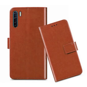 OPPO F15 flip cover / CPH2001 flip cover / Brown